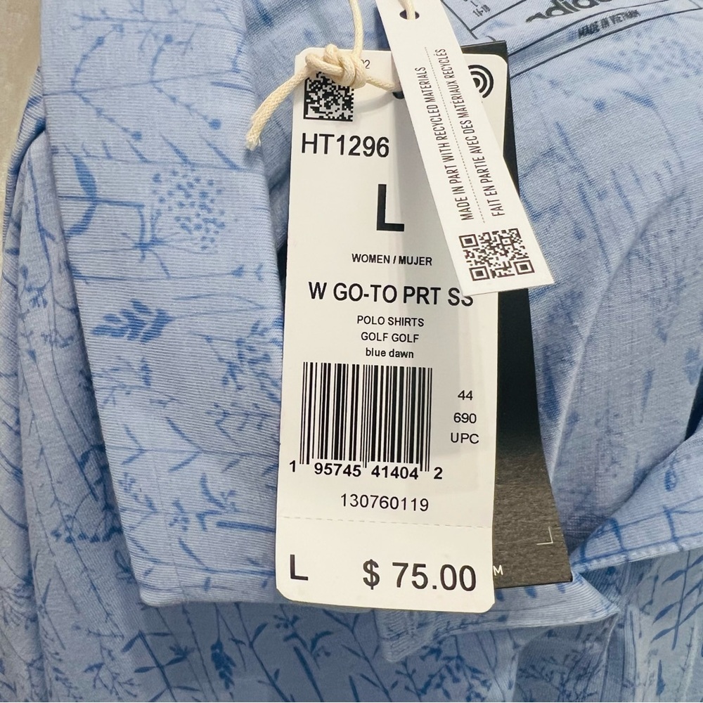 Adidas Light Blue Patterned Blouse - image 5